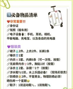 夏天出去旅行必备清单_防晒防蚊防雨，安全又舒心！
